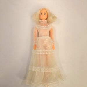 Vintage Doll with Lace Dress
